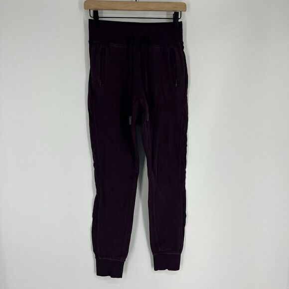 Lululemon Pants Size 2 Womens Maroon Ready to Rulu High Rise Crop Jogger Yoga - Picture 1 of 7